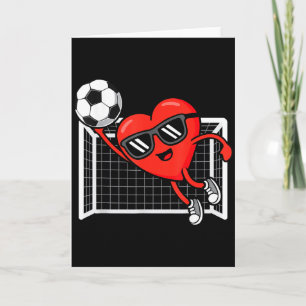 Funny Soccer Valentines Day Heart Boys Mens Sports Card