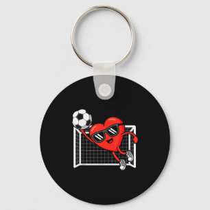 Funny Soccer Valentines Day Heart Boys Mens Sports Key Ring