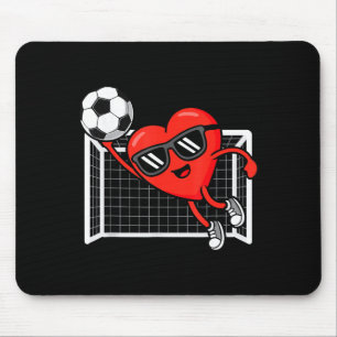 Funny Soccer Valentines Day Heart Boys Mens Sports Mouse Pad