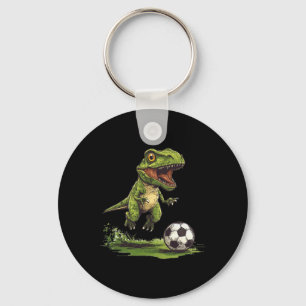Funny Soccer With Juric Dinosaur Outfit Key Ring