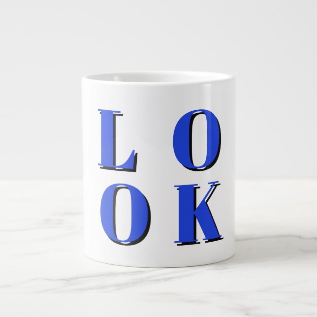 funny social cute cool design large coffee mug (Front)