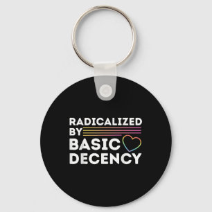 Funny Social Democracy Radicalised By Basic Decenc Key Ring