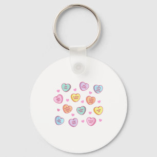 Funny Social Distance Valentine Candy Conversation Key Ring