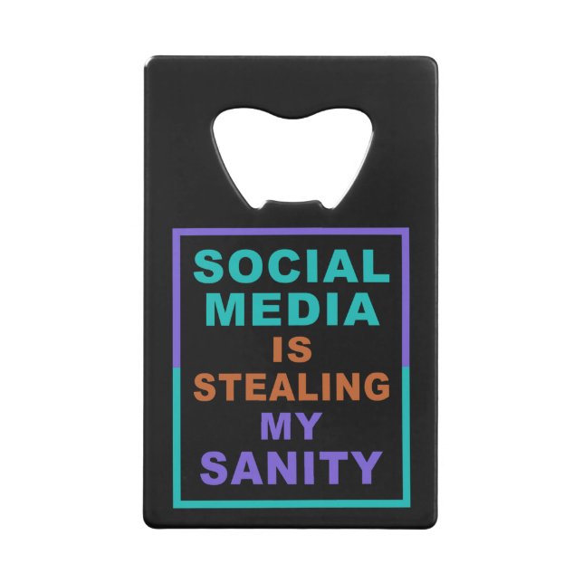 Funny “Social Media” bottle opener (Front)
