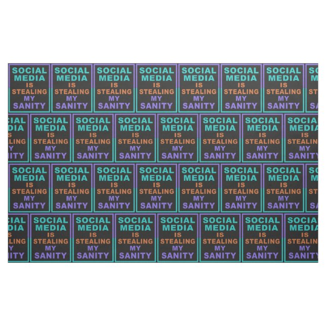 Funny “Social Media” custom fabric (Fat Quarter)