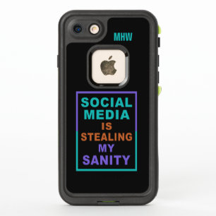 Funny “Social Media” custom monogram phone cas