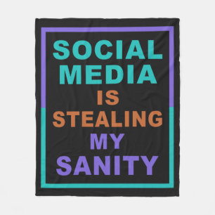 Funny “Social Media” fleece blankets