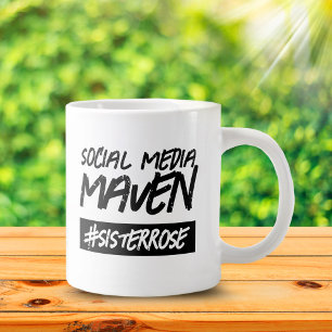 Funny Social Media Maven Large Coffee Mug