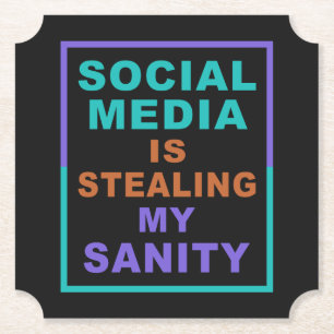 Funny “Social Media” paper coasters