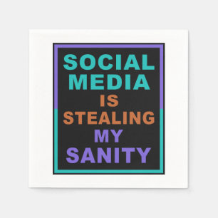 Funny “Social Media” paper napkins