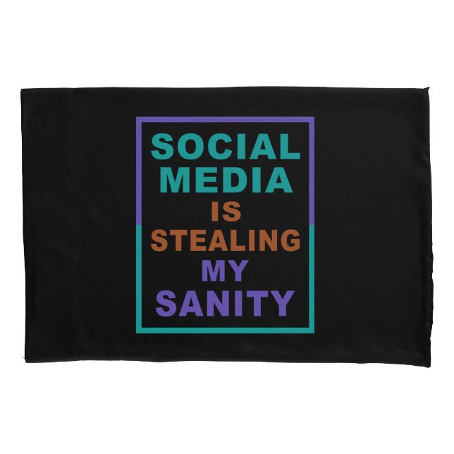 Funny “Social Media” pillow cases (Front)