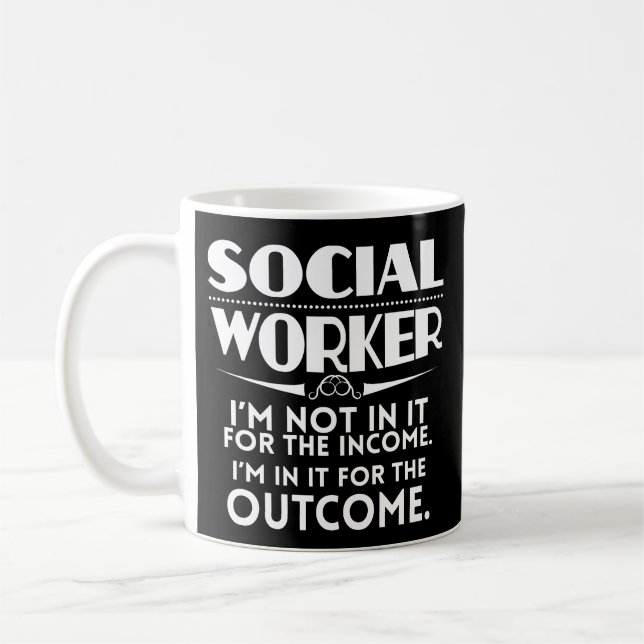 Funny Social Worker Coffee Mug Masters Worker Gift (Left)