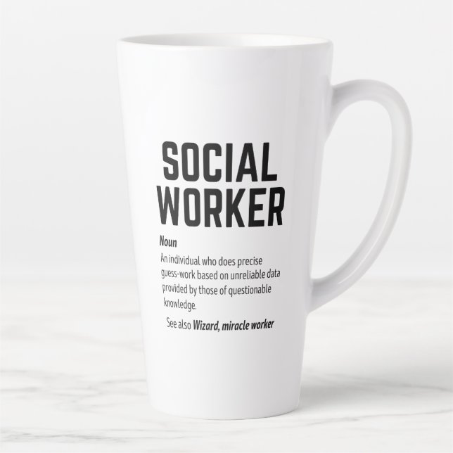Funny Social Worker Dictionary Definition Coffee M Latte Mug (Right)
