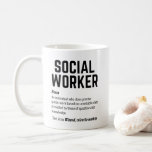 Funny Social Worker Dictionary Definition Coffee Mug<br><div class="desc">The perfect gift for social worker quotes lovers. This shirt is printed on a high quality, 100% cotton t-shirt and is available in both men's and women's sizes. If You are a social worker, and you know it. Show your strength with this stylish Funny social worker definition tshirt. It's the...</div>