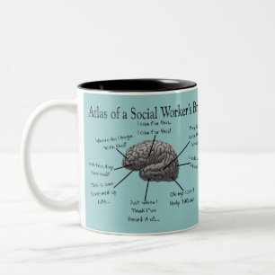 Funny Social Worker Gifts Two-Tone Coffee Mug