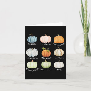 Funny Social Worker Halloween Fall Pumpkin Thanksg Card