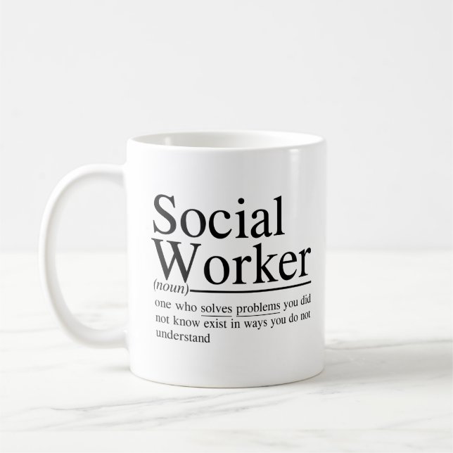 funny Social Worker quotes  Coffee Mug (Left)
