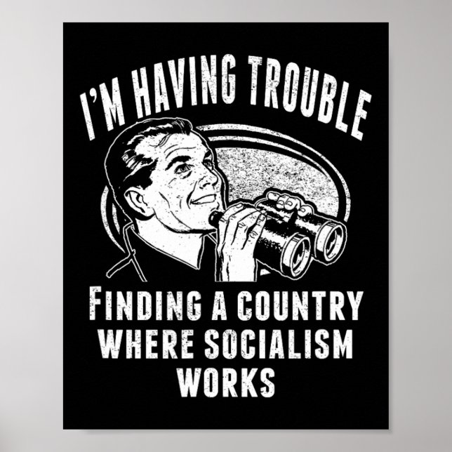 Funny Socialism Socialist Doesn't Work Capitalism  Poster (Front)