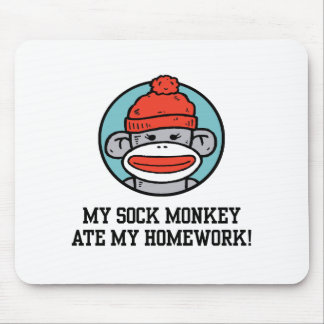 Funny Sock Monkey Mouse Pad