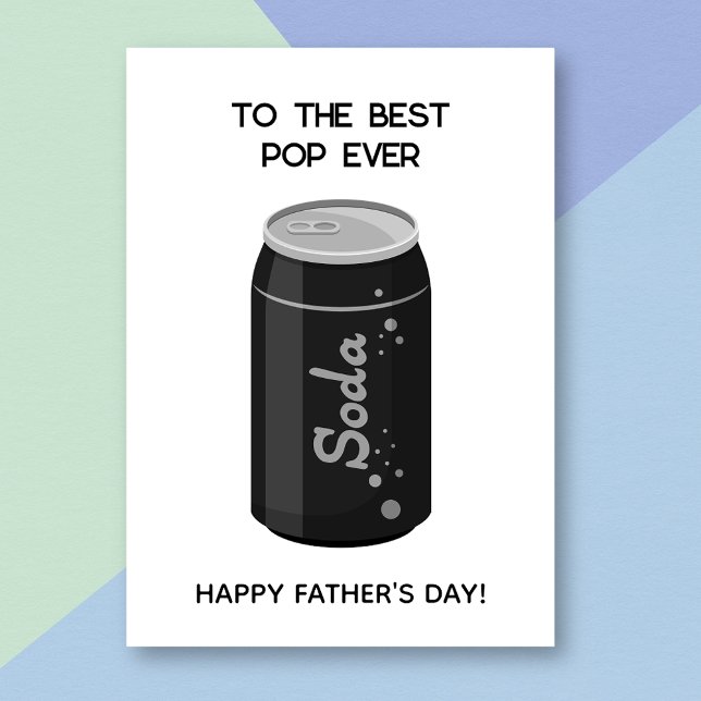 Funny Soda Pop Pun Father's Day Card (Creator Uploaded)