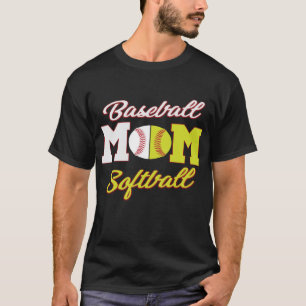 Funny Softball Baseball Mum for Women T-Shirt