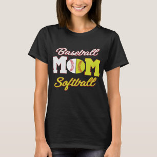 Funny Softball Baseball Mum for Women T-Shirt