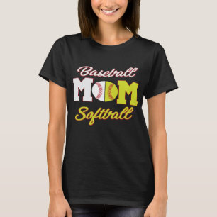Funny Softball Baseball Mum for Women T-Shirt