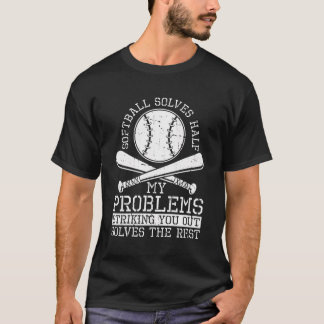 Funny Softball - Batter Pitcher Catcher Softball T-Shirt