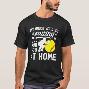 Funny Softball Catcher Aunt of A Softball Catcher  T-Shirt