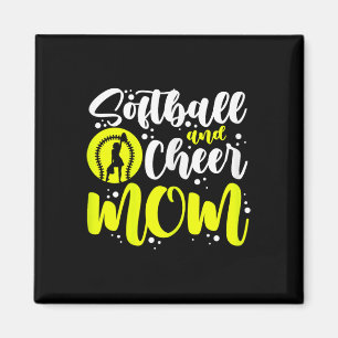 Funny Softball Cheerleading Lover Graphic Softball Magnet
