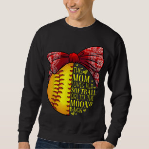 Funny Softball Gift Mum Women Pitcher Catcher Girl Sweatshirt