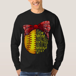 Funny Softball Gift Mum Women Pitcher Catcher Girl T-Shirt