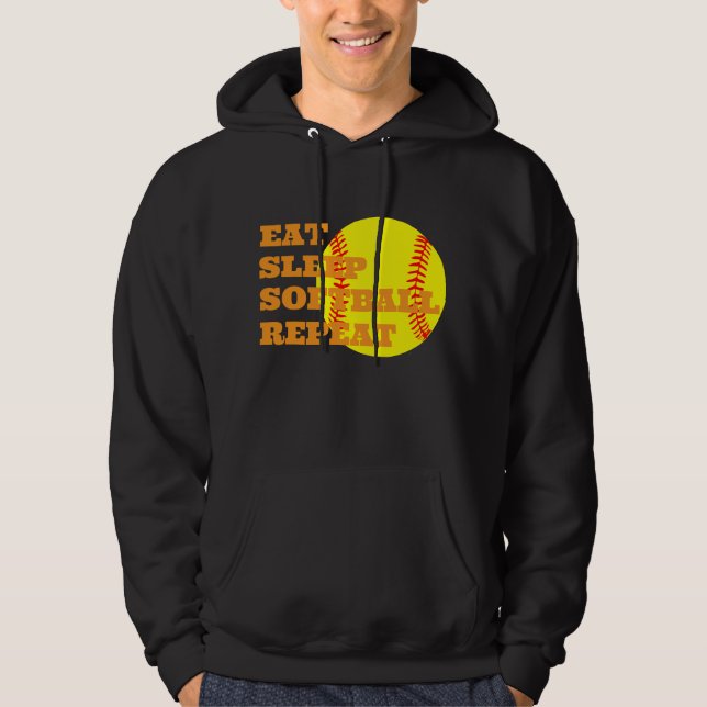 Funny Softball Hoodie - Custom Baseball Design (Front)