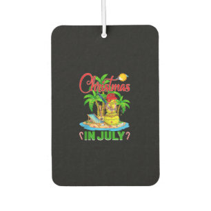 Funny Softball Santa Hat Hawaiian Christmas In Jul Car Air Freshener