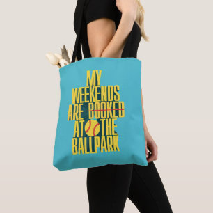 Funny Softball Weekend At The Ballpark Sports Tote Bag