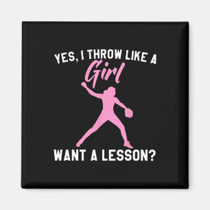 Funny Softll Art For Girls Women Softll Player Sof Magnet