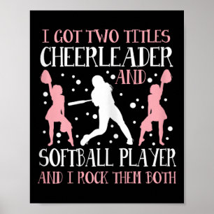 Funny Softll Cheer Lover Graphic Women Girls Cheer Poster