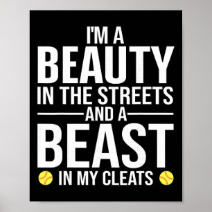 Funny Softll Design For Women Girls Softll Team Pl Poster