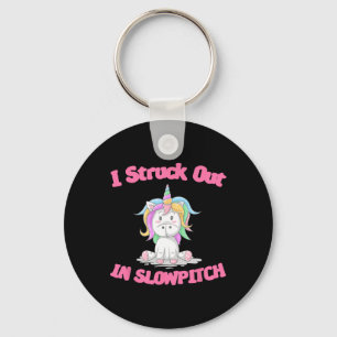 Funny Softll Gag Tee I Struck Out In Slowpitch Emr Key Ring