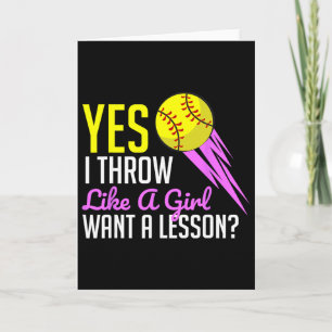 Funny Softll Game Player Sports Lover Gift For Wom Card