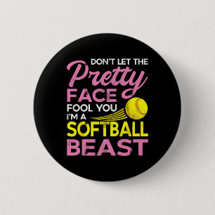 Funny Softll Girl With Pretty Face  6 Cm Round Badge