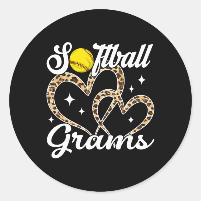Funny Softll Grams Leopard Softll Player  Classic Round Sticker (Front)