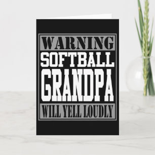 Funny Softll Grandpa Warning Loud Supporter Design Card