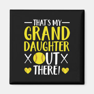 Funny Softll Lover Proud Grandma Granddaughter Gif Magnet