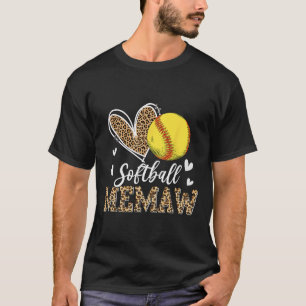 Funny Softll Memaw Leopard Memaw Softll Player T-Shirt