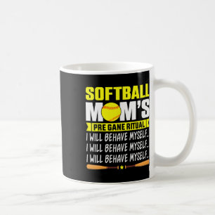 Funny Softll Mom Shirt Softll Mom's Pre Game Ritua Coffee Mug