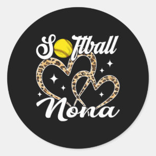 Funny Softll Nona Leopard Softll Player Classic Round Sticker