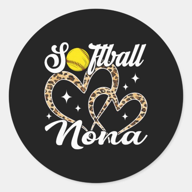 Funny Softll Nona Leopard Softll Player  Classic Round Sticker (Front)