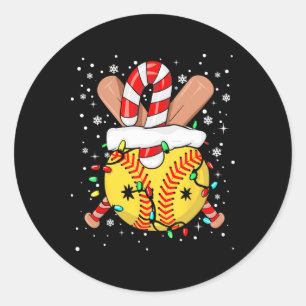 Funny Softll Player Xmas Lights Softll Christmas Classic Round Sticker