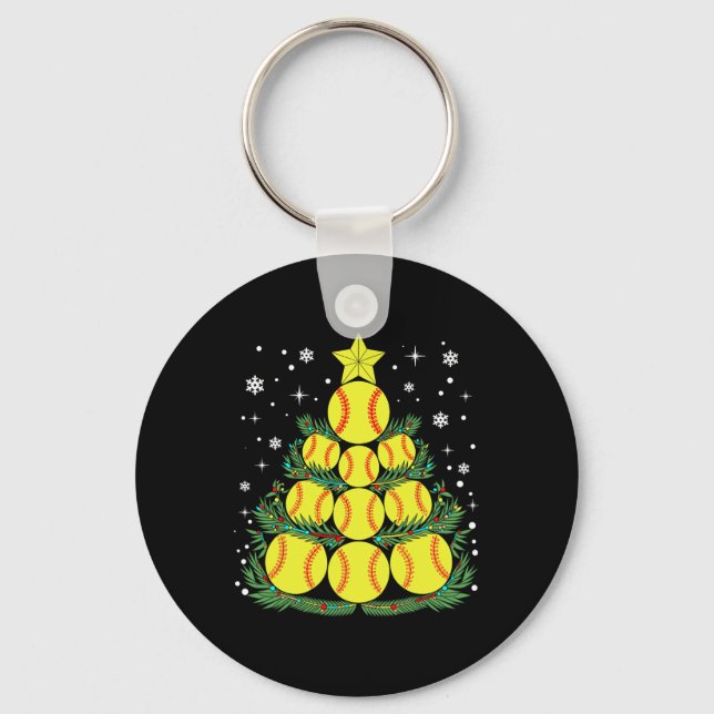Funny Softll Player Xmas Lights Softll Christmas T Key Ring (Front)
